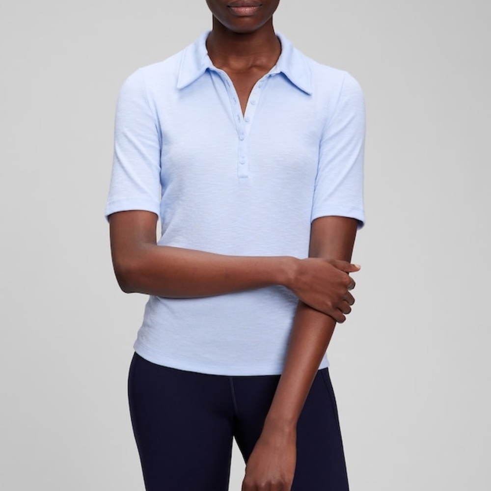 Gap Ribbed Henley Polo T-Shirt - NWOT